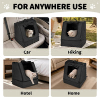 apollo walker Portable Cat Litter Box With Waterproof bag and Lid - Dark Black / Medium - image 4