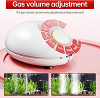 3w Ultra Quiet Aquarium Air Pump, Aquarium Aerator Adjustable Airflow, Single Hole Suitable for 70 to 100 GPH Fish Tank