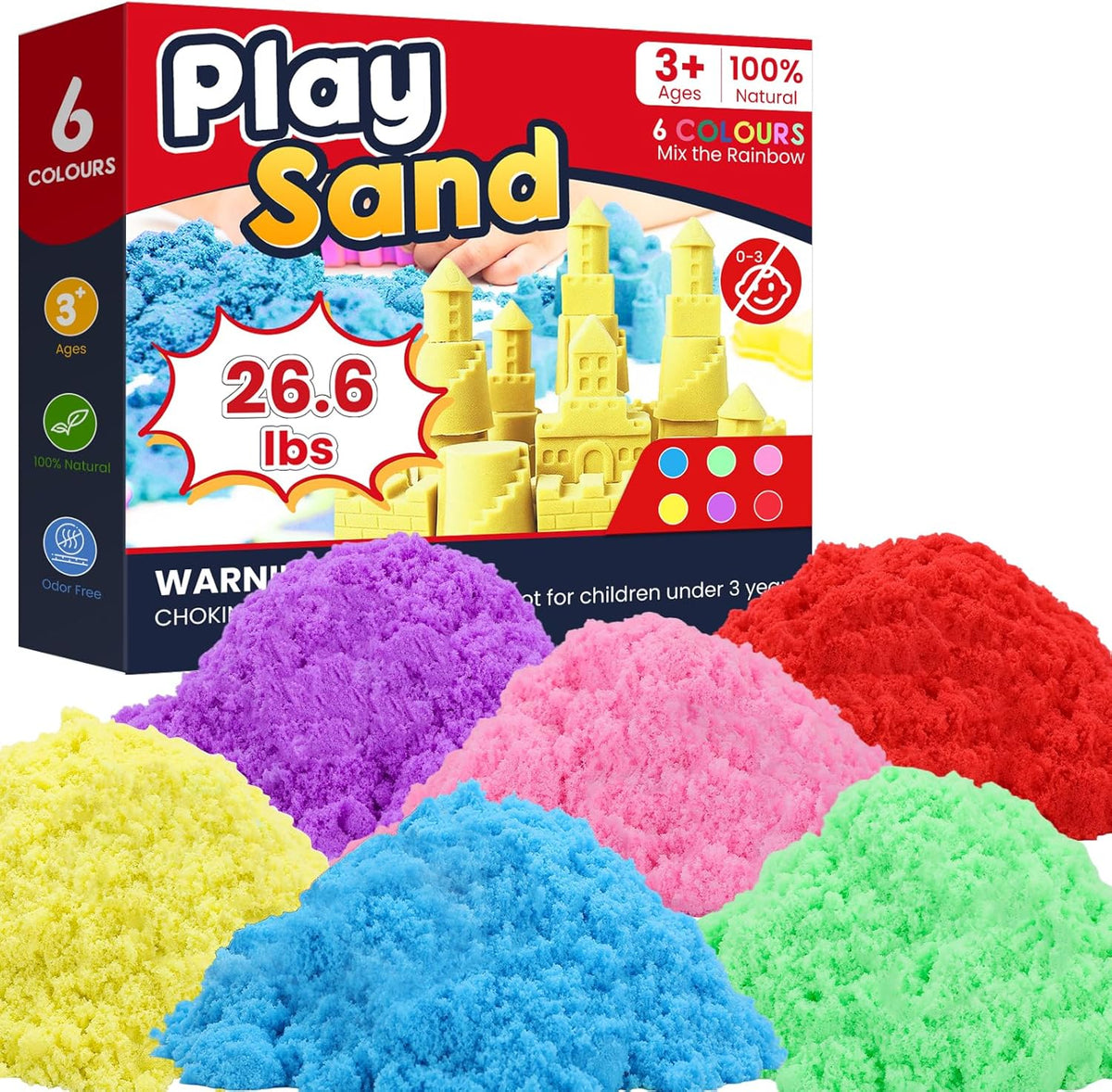 FURWEY Play Sand, Kids Shaping Sculpting - 26.6LBS