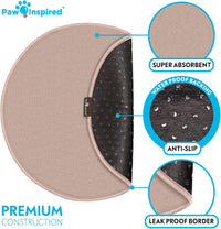 Paw Inspired Round Washable Pee Pads for Dogs - 17" (2 pack) - image 3