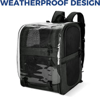 Apollo Walker Cat Backpack Carrier, Support Frame - Black / Large-Expandable - image 3