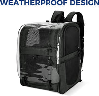 Apollo Walker Pet Carrier Backpack for Large/Small Cats and Dogs, Puppies, Safety Features and Cushion Back Support for Travel, Hiking, Outdoor Use (Black-Expandable)