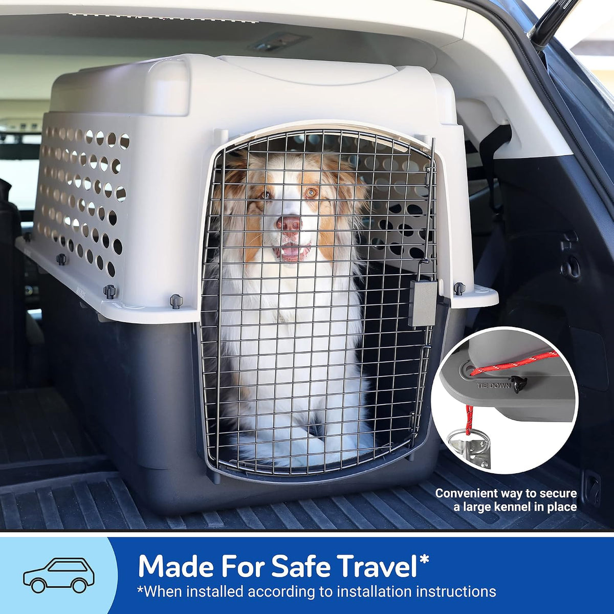 Petmate Vari Dog Kennel, Carrier for Large Dogs, Taupe and Black - 36.0"L x 25.0"W x 27.0"H / Kennel Only - image 4