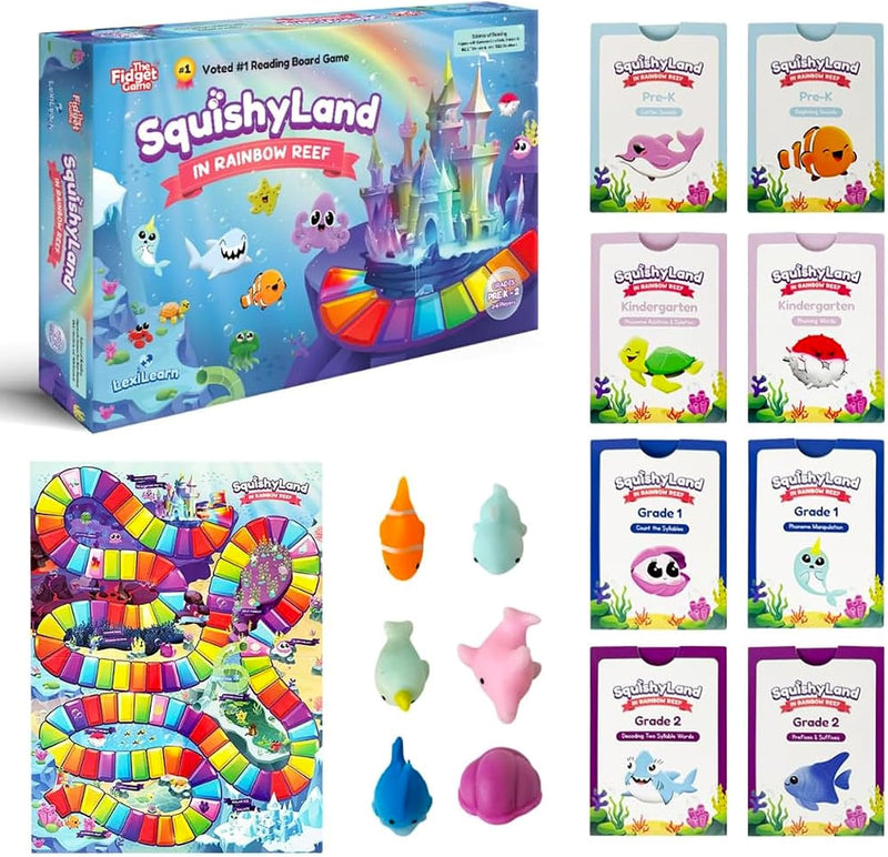 The Fidget Game SquishyLand in Rainbow Reef Board Game