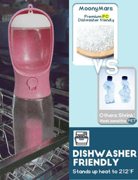 Portable Water Bottle for Small Dogs - Pink / 10oz - image 4