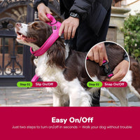 Didog No Pull Dog Harness for Large Dogs, Breathable Mesh Padded - Hot Pink / S: Chest 19-23", Fit 19-29 lbs - image 4