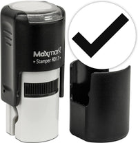 MaxMark round self-inking paw emoji stamp with blue ink - view 2