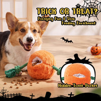 Halloween Fall Pumpkin Squeaky Tug Rope Dog Toys for Small & Medium - Halloween Jack-o-lantern Pumpkin - image 3