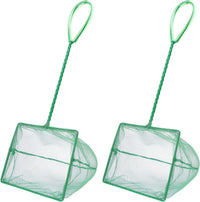 Mogoko 2 Pack Aquarium Net Fish Net Small Net Multi-Size Fine Mesh - 1. Green / 6 Inch