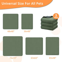 Washable Pee Pads for Dogs, 65'' x 48'', Quick-Dry, Grey - Green / 72x72 Inch(Pack of 3) - image 2