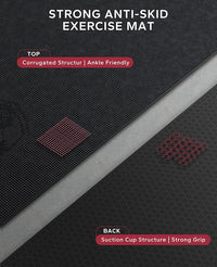 HAPBEAR Extra Large Exercise Mat-7'x5'/6'x8'/6'x9'/6'x10'/6'x12'x8mm(1/3 inch),Non-Slip, Ultra Durable, Thick Workout Mats for Home Gym Flooring Cardio, Yoga Mats for Fitness, High-Density Exercise Mat, Shoes-Friendly