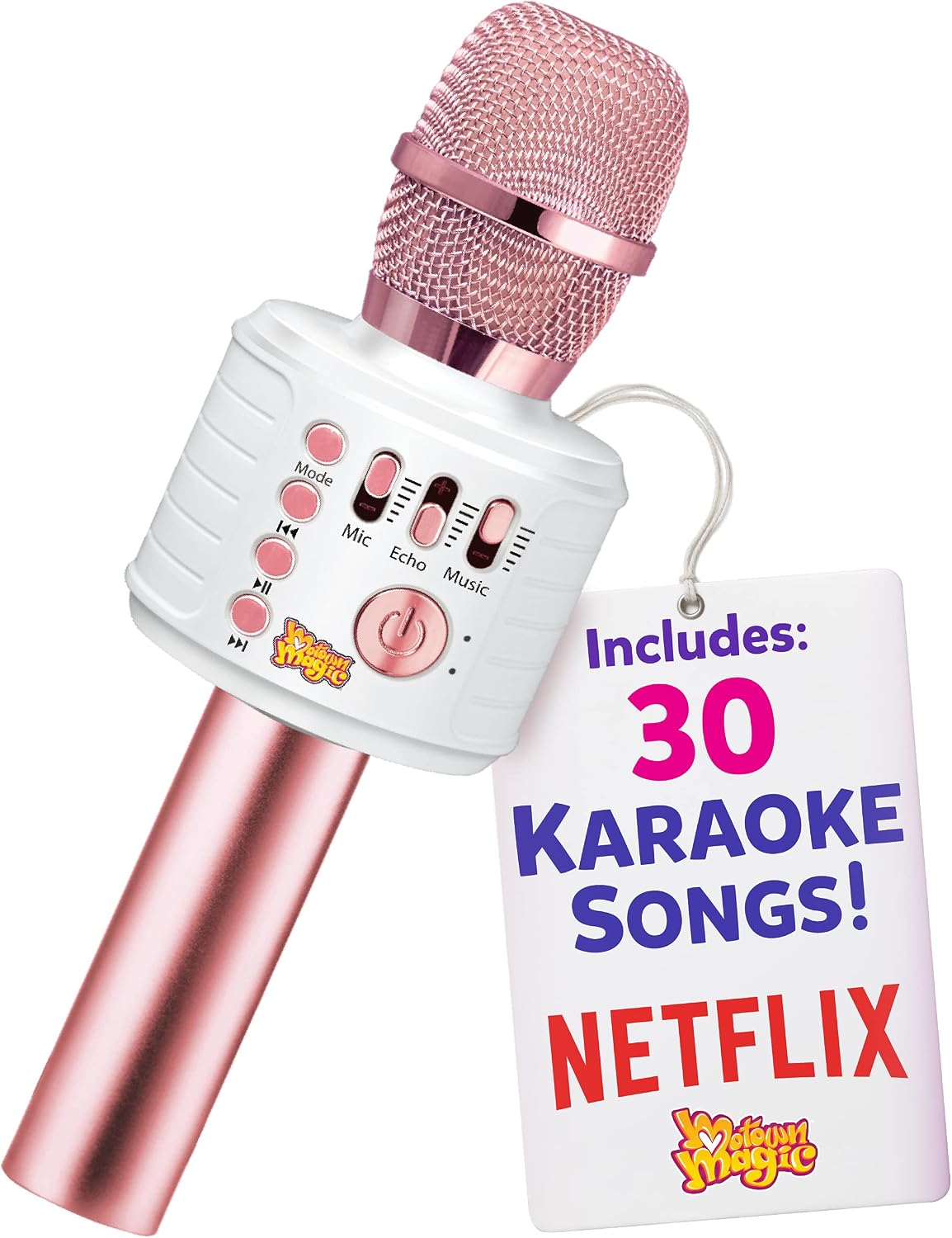 Move2Play Motown Magic, Bluetooth Karaoke Microphone - Pink