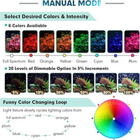 hygger Clip On Custom LED Aquarium Light,Daylight-Moonlight & 24/7 Mode, Adjustable Brightness 8 Colors Full Spectrum Fish Tank Light for 12-17 Inches Freshwater Planted Tank Auto On Off Ramp Up Down