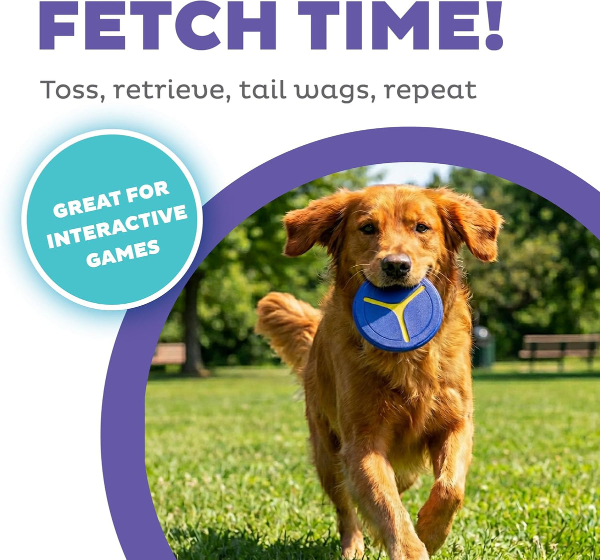 Outward Hound FlyFetch Launch-A-Ball Dog Ball Launcher Toy - Disc (2-Pack) - image 2