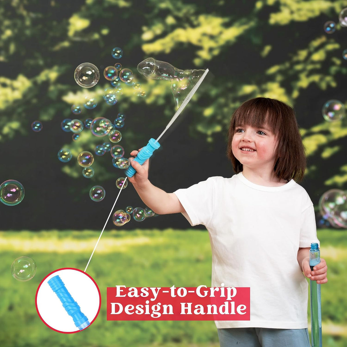 JOYIN 14.6’’ Big Bubble Wands for Kids, Outdoors Toy Activity - Bubble Wand 48 PCS - image 3