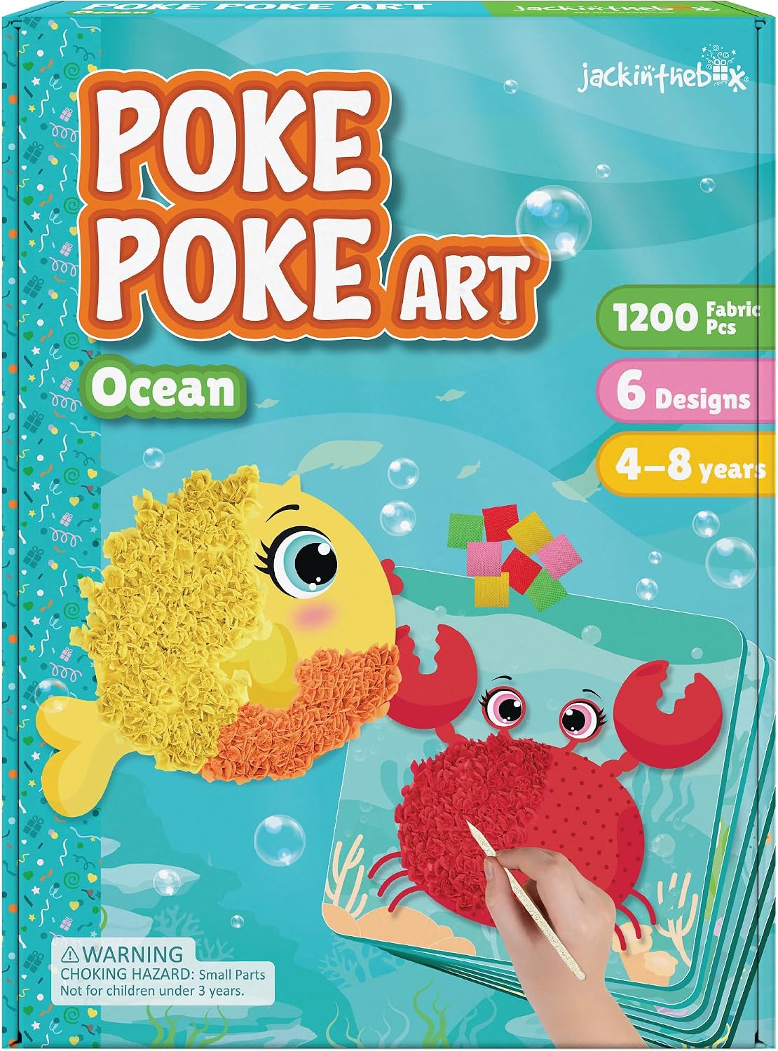 Jackinthebox Poke Art Magical Flower Pressing Craft Kit for Girls - Ocean