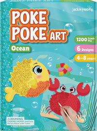 Jackinthebox Poke Art Magical Flower Pressing Craft Kit for Girls - Ocean