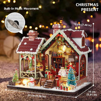 OZJAY Warm Christmas Lodge miniature house kit for adults with LED lights - view 18