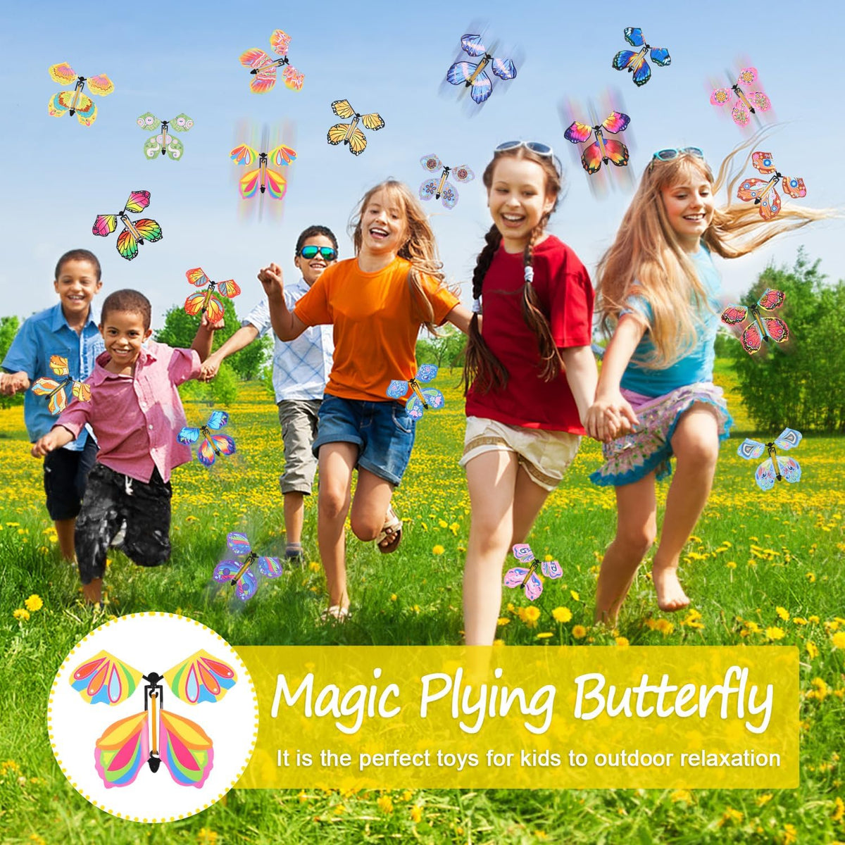 LOMIMOS 20PCS Flying Butterfly - 20pcs multicolored - image 2