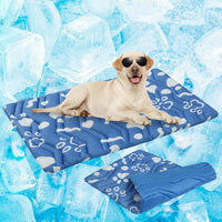 BEAUTYZOO Cooling Mat for Large Dogs, Self-Cooling - Navy Blue / 59.0"L x 40.0"W x 1.0"Th(XL)