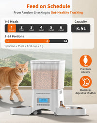 HoneyGuaridan Automatic Cat Feeder for 2 Cats - A25D White - image 4