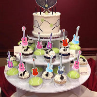 Gyufise 24Pcs Dance King Cupcake Toppers Glitter Jazz Dancers Happy - Pink Blue - image 4