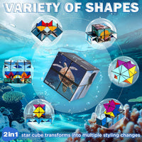 Euclidean Cube Fidget Toys for Kids 2 in 1 Star Cube Magic Cube - Ocean Series - image 2
