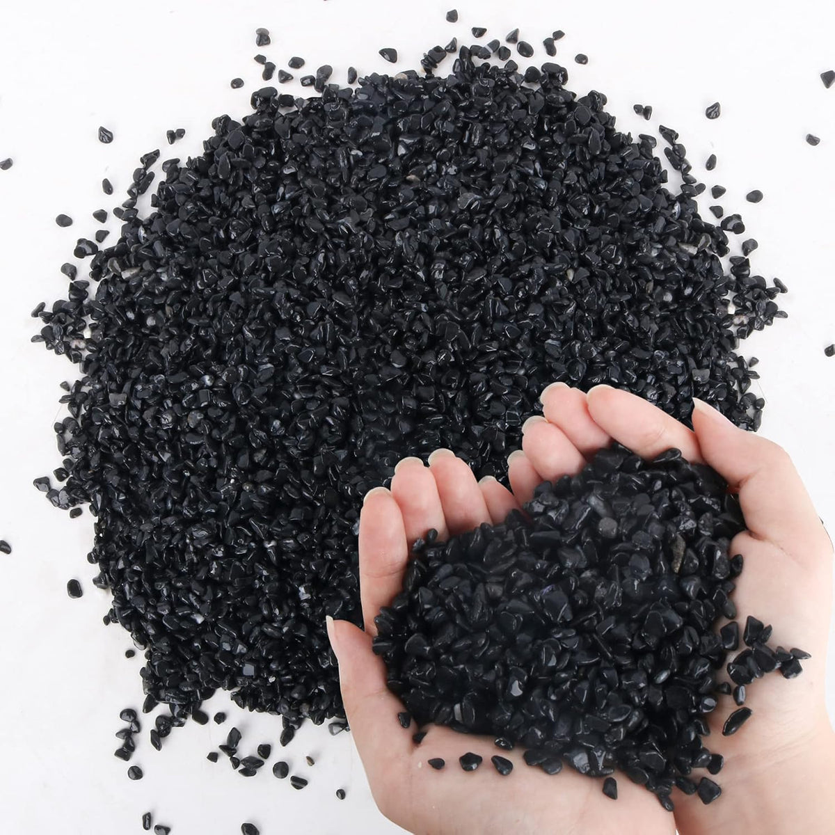 3lb Cactus Pea Gravel Rocks - 7LB / Black Galaxy