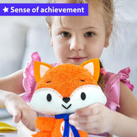 KRAFUN Beginner Sewing Kit, Sew Kitten & Mouse, Pre-Cut Felt - Fox - image 4