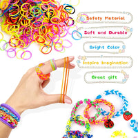 Loom Rubber Band Bracelet Kit, 3000+ 30-Color, Storage Case - Multicolor 6000+ - image 4