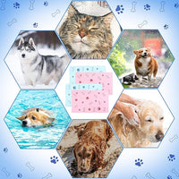 Chumia 4 Pcs Dog Towels for Drying Dog Puppy Bulk Microfiber Absorbent Paw Towel Pet Bathing Supplies Quick Drying for Medium Cats Pets Shower(55 x 28 Inch,Light Pink, Light Blue)
