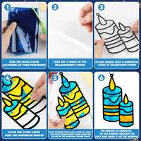 QOUBAI 32 Sets Halloween Bats Suncatchers Craft Kit DIY Window - Hanukkah - image 3