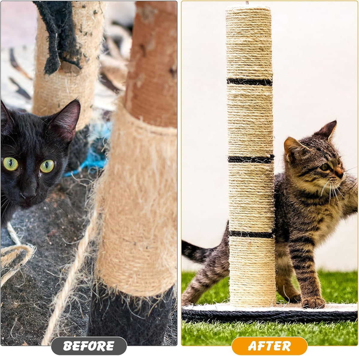 Natural Sisal Rope for Cat Scratcher - 1/4 Inch x 328 Feet - image 4