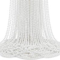 Hicarer 24 Pcs 31.5 Inch White Faux Pearl Necklaces Bulk – Fun for Kids & Family - 24