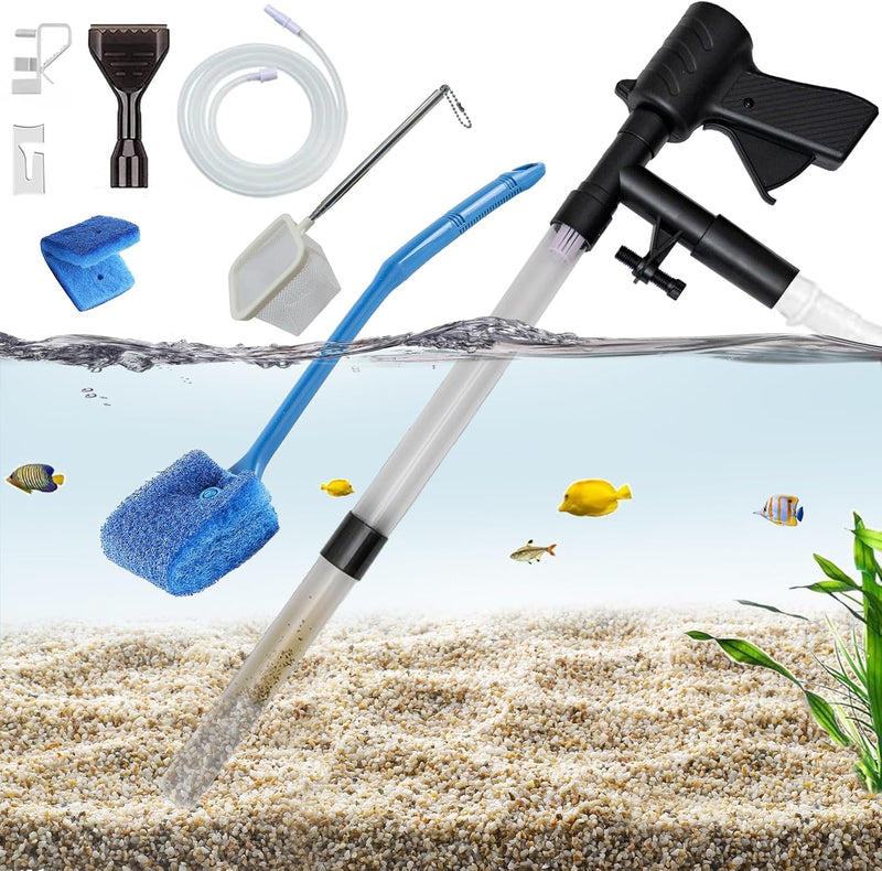 Aquarium Gravel Cleaner 15~30In with 6Ft Water Hose Fish Tank Water