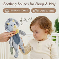 Moonkie Baby Lovey with Silicone Teether - Blue - image 3