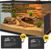 Reptile Heat Pad, 6" X 8" 8W, Heating Pad for Reptile Tank - 8W Reptile Heat Pad - image 4
