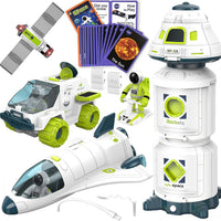 COOLDUCK 4 in 1 space shuttle toy set with rover, station, capsule and astronauts - view 5