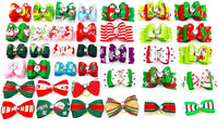 PET SHOW 20pcs Halloween Small Dog Hair Bows with Rubber Bands - 20pcs Christmas - image 3