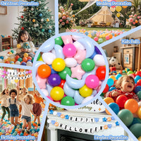 GOGOSO star, heart and moon ball pit balls in a pastel color mix with storage bag - view 30