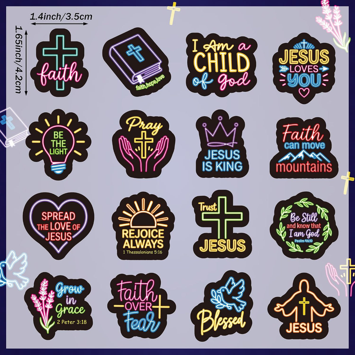 BeYumi Halloween Neon Christian Sticker - Neon Christian - image 2