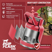 PupFlask Pro Portable Insulated Dog Water Bottle - Red / 50 Ounce - image 4