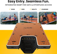 DOK Dog-DOK Inflatable Dock Platform: Safe & Easy Water Access - 8' x 5' / Party-DOK - image 3