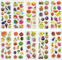 24 Sheets 3D Puffy Stickers for Toddlers Kids Boys Girls – Fun for Kids & Family - Fruit - image 2