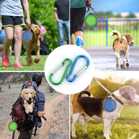 Collapsible Dog Bowl, with Lids - Small / Blue+Green - image 4