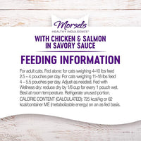 Wellness Healthly Indulgence Morsels Adult Wet Cat Food, Natural, Protein-Rich, Grain Free, 3 Ounce Pouch, 24 Pack, (Chicken & Salmon)