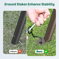 Trekassy 440lbs Swing Sets for Backyard - Brown - image 4