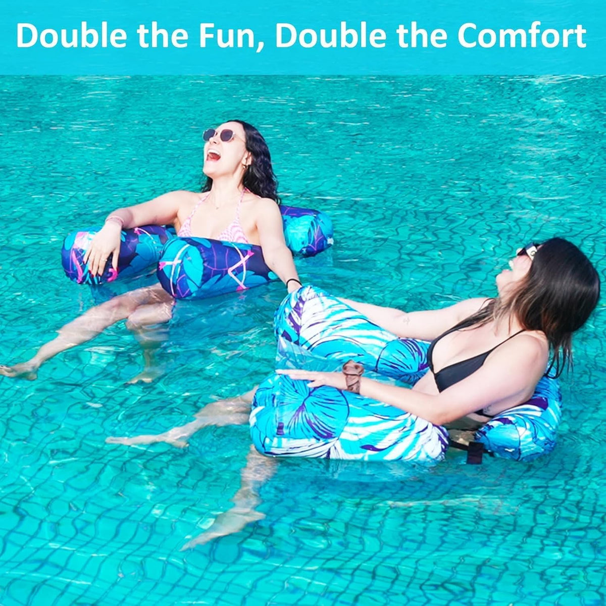 Inflatable Pool Floats Chair - Blue - image 2