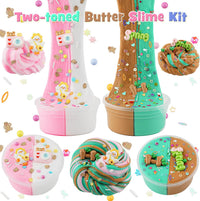 LAWOHO 18 pack butter slime kit for girls with slime add-ins and charms - view 10