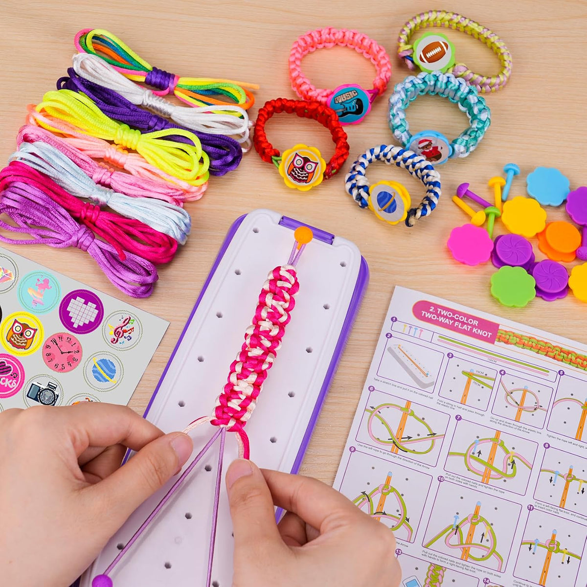 VERTOY Friendship Bracelet Making Kit for Girls - Purple - image 4